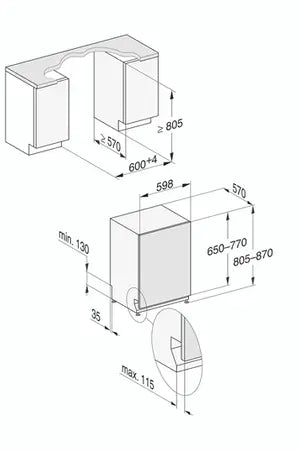 Lave-vaisselle Miele G 5150 VI - ENCASTRABLE 60 CM Miele