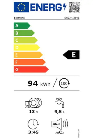 Lave-vaisselle Siemens SN23HI36VE VarioSpeed Plus Siemens