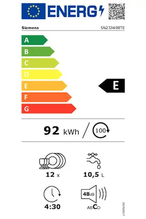 Lave-vaisselle Siemens SN23IW08TE VarioSpeed Plus Siemens