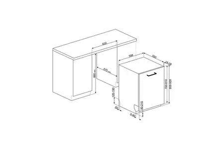 Lave-vaisselle Smeg STL252CH - encastrable 60 cm Smeg