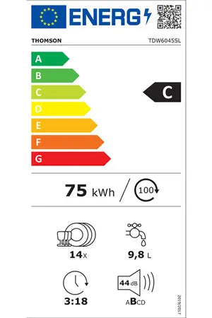 Lave-vaisselle Thomson TDW6045SL Thomson