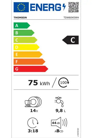 Lave-vaisselle Thomson TDW6045WH Thomson