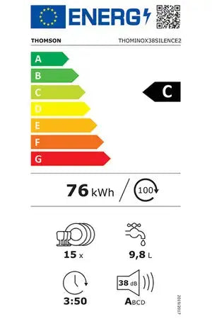 Lave-vaisselle Thomson THOMINOX38SILENCE2 Thomson