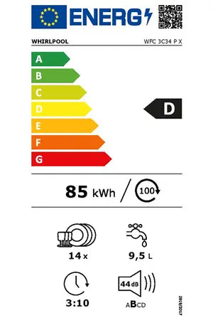 Lave-vaisselle Whirlpool WFC3C34PX Whirlpool