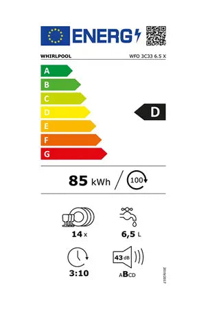 Lave-vaisselle Whirlpool WFO3C336.5X Whirlpool