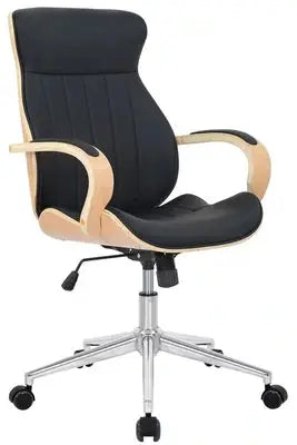 Fauteuil De Bureau Clp Trading Clp Fauteuil De Bureau Melilla En Similicuir , Nature / Noir Clp Trading