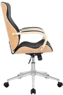 Fauteuil De Bureau Clp Trading Clp Fauteuil De Bureau Melilla En Similicuir , Nature / Noir Clp Trading