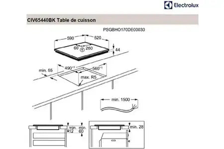 Plaque induction Electrolux CIV65440BK Electrolux