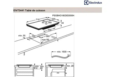 Plaque induction Electrolux EIV73441 Electrolux