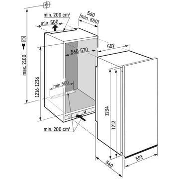 Réfrigérateur 1 porte encastrable 							LIEBHERR				DRe4101-22