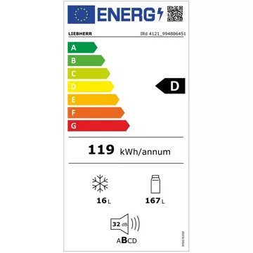 Réfrigérateur 1 porte encastrable 							LIEBHERR				IRd4121-22 Freezer