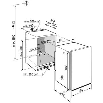 Réfrigérateur top encastrable 							LIEBHERR				DRe3900-22