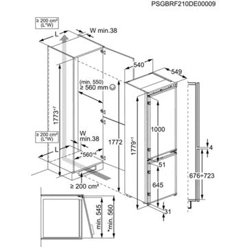 Réfrigérateur combiné encastrable 							AEG				OSC6N181ES