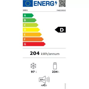 Réfrigérateur combiné							SMEG				FAB32RSV5 Gris Métal