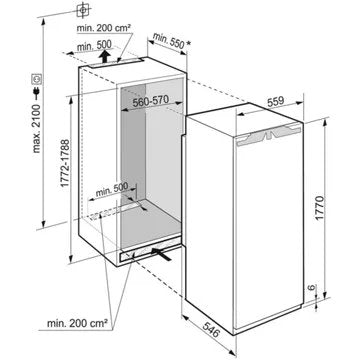 Réfrigérateur 1 porte encastrable 							LIEBHERR				IRBDI5150-20 BioFresh