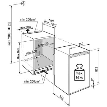 Réfrigérateur 1 porte encastrable 							LIEBHERR				IRe3900-22 EasyFresh