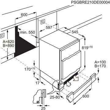 Réfrigérateur top encastrable 							AEG				OSF6I82EF