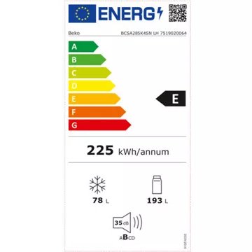 Réfrigérateur combiné encastrable 							BEKO				BCSA285K4SNLH