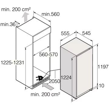 Réfrigérateur 1 porte encastrable 							ASKO				R31231I