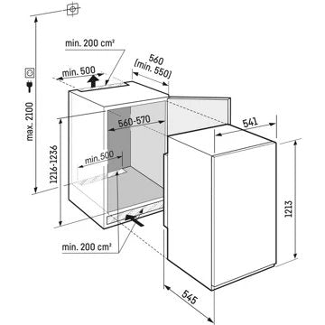 Réfrigérateur 1 porte encastrable 							LIEBHERR				IRSe1220-2