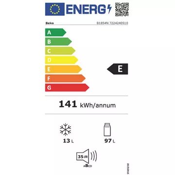 Réfrigérateur top encastrable 							BEKO				B1854N 86cm