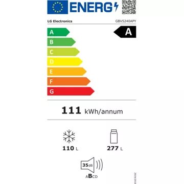 Réfrigérateur combiné							LG				GBV5240APY Reconditionné