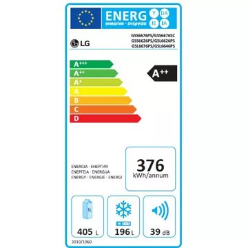 Réfrigérateur Américain							LG				GSS6676SC Reconditionné