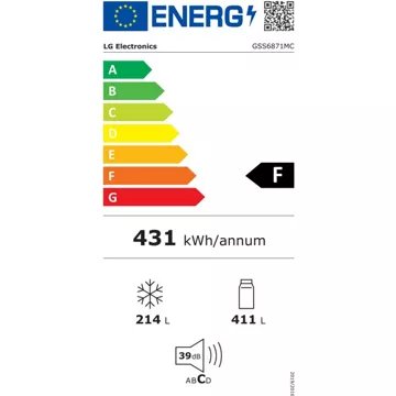 Réfrigérateur Américain							LG				GSS6871MC Reconditionné