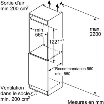 Réfrigérateur 1 porte encastrable 							BOSCH				KIR41NSE0 Série 2 tiroir MultiBox XXL Reconditionné