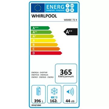 Réfrigérateur combiné							WHIRLPOOL				W84BE72X Reconditionné