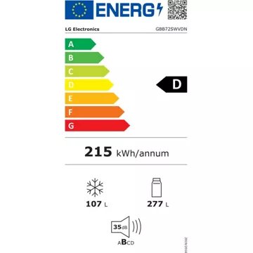 Réfrigérateur combiné							LG				GBB72SWVDN