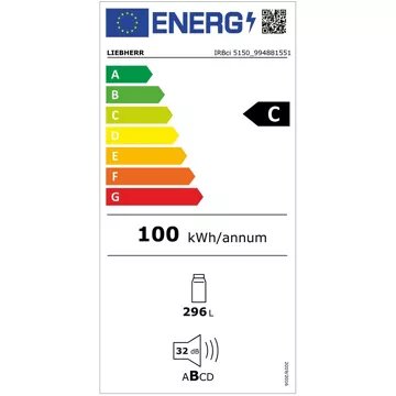 Réfrigérateur 1 porte encastrable 							LIEBHERR				IRBci5150-22 Prime BioFresh