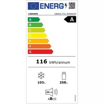 Réfrigérateur combiné							LIEBHERR				CBNbda572i-22 BioFresh