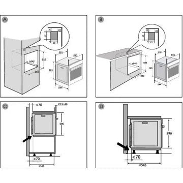 Four encastrable 							BRANDT				BOP7534B