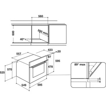 Four encastrable 							HOTPOINT				FA2844PIX