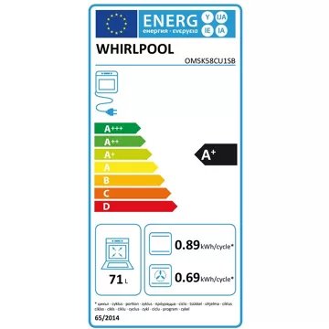 Four encastrable  fonction vapeur							WHIRLPOOL				OMSK58CU1SB Steam+