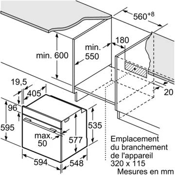 Four encastrable  fonction vapeur							NEFF				B6AVH7AN1  N50