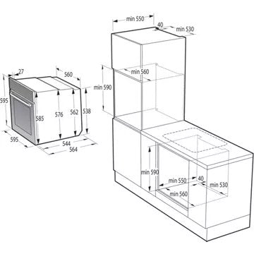 Four encastrable 							HISENSE				BI64213EPX