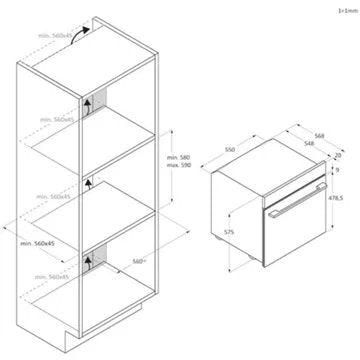 Four encastrable 							CANDY				CA6N5B3EYTX SmartSteam