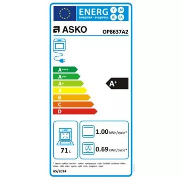 Four encastrable 							ASKO				OP8637A2 Noir Graphite