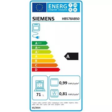 Four encastrable 							SIEMENS				HB578ABS0 ActiveClean