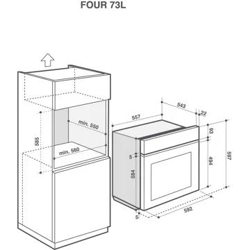 Four encastrable 							DE DIETRICH				DOP4543X Inox Stellaire