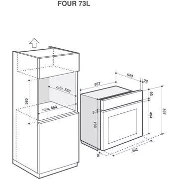 Four encastrable 							DE DIETRICH				DOP4746HT Sonde