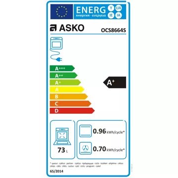 Four encastrable  fonction vapeur							ASKO				OCS8664S