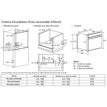 Four encastrable  fonction vapeur							LG				WS9D7694CM FullSteam