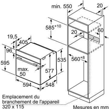 Four encastrable 							NEFF				B6ACM7AH0 N50