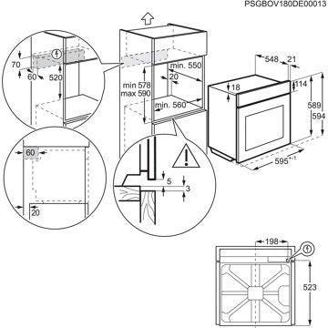 Four encastrable 							ELECTROLUX				EOD6P67WH SteamBake