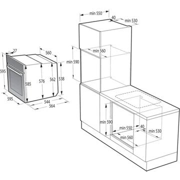 Four encastrable  fonction vapeur							HISENSE				BSA66334PG