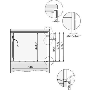 Four encastrable 							MIELE				H 7140 BM