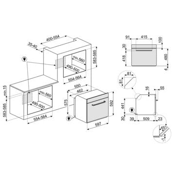 Four encastrable  fonction vapeur							SMEG				SOP6902S2PN